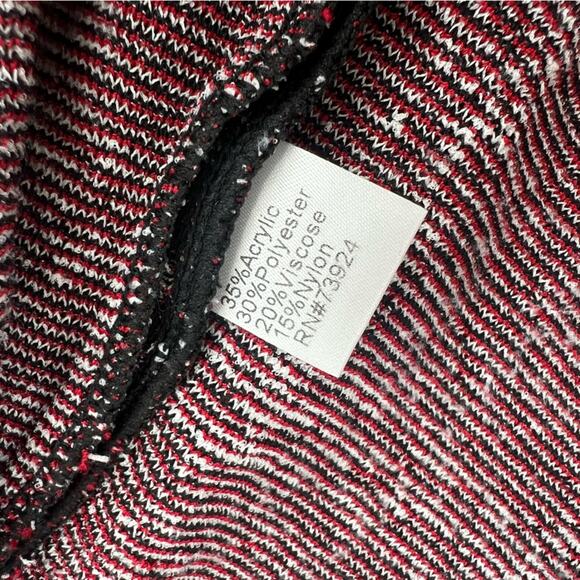 Ming Wang plaid cardigan red black est XS OR S - Picture 6 of 7